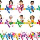 gisgfim 80Pcs Crayon Cutouts Back to School Decoration Bulletin Board Colorful Crayon Airplane Paper Cut-Out Classroom Decor for Boy Girl DIY Craft Photo Wall Kindergarten Preschool Party Favor Supply