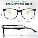 Prospek Blue Light Blocking Glasses Clear Lens for Office&Work, Yellow/Amber Lens - Evening Use, Reduce Eye Strain, Unisex