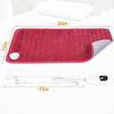 Deepsoon Heating Pad,Electric Heating Pads for Back,Neck,Moist Heating Pad for Abdomen Shoulder Knee Legs,Dry/Moist Heat&Auto Shut Off,Mother's Day Birthday for Men and Women,Burgundy,24x12 Inch