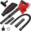 Cordless Leaf Blower for Milwaukee M18 Battery,Electric Jobsite Air Blower with Brushless Motor,6 Variable Speed Up to 180MPH,2-in-1 Handle Electric Blower and Vacuum Cleaner(Battery Not Included)