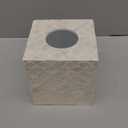 5.8 Capiz Tissue Box Cover, Square Decorative Tissue Holder with Bottom Slider, Handmade Bathroom Accessories, Elegant White Cube for Vanity, Bedroom, Office & Coastal Dcor (Natural)