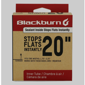 Blackburn 20" x 1.75-2.25" Schrader Heavy Duty Bicycle Inner Tube with tire levers
