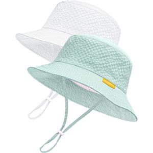 HONGTEYA Baby Sun Hat Toddler Boy Bucket Hat Kids Summer Beach Hat Wide Brim Sun Protection