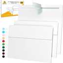 200 Pack 5x7 White Invitation Envelopes - For 5x7 Cards - A7 - (5  x 7  inches) - Perfect for Weddings, Graduation, Baby Shower - 120 GSM - Peel, Press & Self Seal - Square Flap