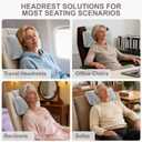 Chenille Neck Pillow for Sofa - Adjustable Headrest, Non-Slip Neck Support Cushion for Pain Relief, Comfortable Chair Pillow, Grey