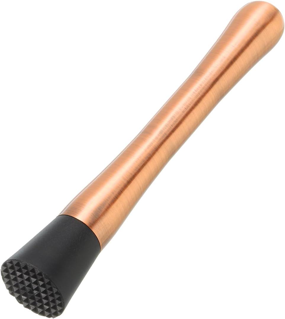 uxcell 8 Inch Stainless Steel Muddler for Cocktail Bar Drink Muddler Bar Tool for Mixing Fruit Drinks Cocktails Rose Gold