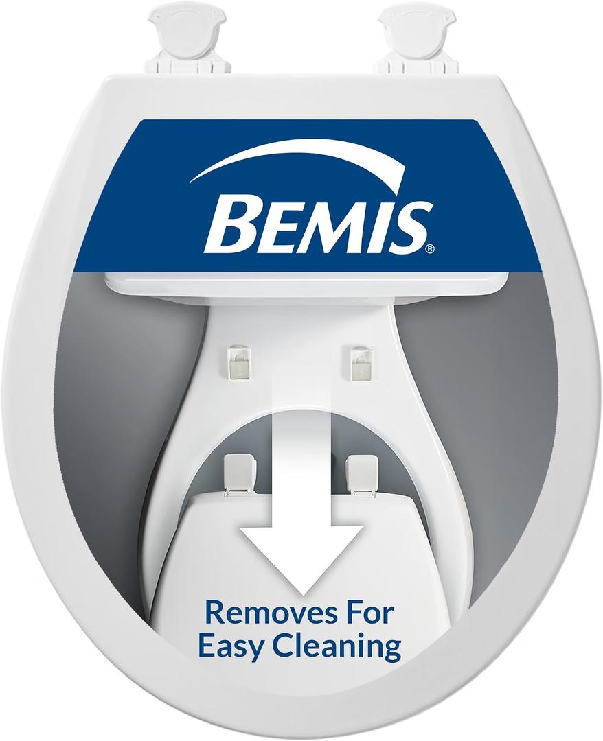 Bemis Wood Round Toilet Seat, Easy Clean Hinges, WhiteBemis Wood Round Toilet Seat, Easy Clean Hinges, White
Durable wood resists chipping & scratching, fits all standard round toilets, Made in USA, 500EC 000
Durable wood resists chipping & scratching, fits all standard round toilets, Made in USA, 500EC 000