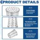 uxcell 2Pcs Gutter Downspout Guard Filter, 2 Inch Wide 304 Stainless Steel Gutter Downspout Mesh Screen with Cable Ties for Conical Exhaust Pipe Roof Vent Cover Strainer
