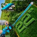 SEESII 22" Hedge Trimmer Cordless, 20V Electric Bush Trimmer with 2 Pcs 4000mAh Batteries & Charger, 180°Rotatable Handle, 3/4" Blade Gap, Debris Collector, Handheld Power Shrub Trimmers for Yard