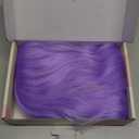 Purple Wig for Women Wavy Curly Lavender Bob Wigs Middle Part 14 Inch Shoulder Length Heat Resistant Synthetic Colorful Wig