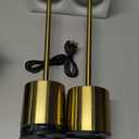 2 Pack LED Cordless Table Lamp, Portable 5000mAh Rechargeable Bedside Lamp, Touch Control Outdoor Table Lamps, 3 Color Dimmable Battery Operated Lamps for Bedroom//Restaurant/ Patio/ Outdoor - Gold