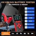 3.2" Big Screen 5 in 1 OBD2 Scanner+Battery Tester 5-36V 20-3300CCA >99.8% Accuracy Test OBD2/EOBD Diagnostic Tool Engine Code Reader EVAP Digital Diagnosis DTC for Car Motorcycle&Truck