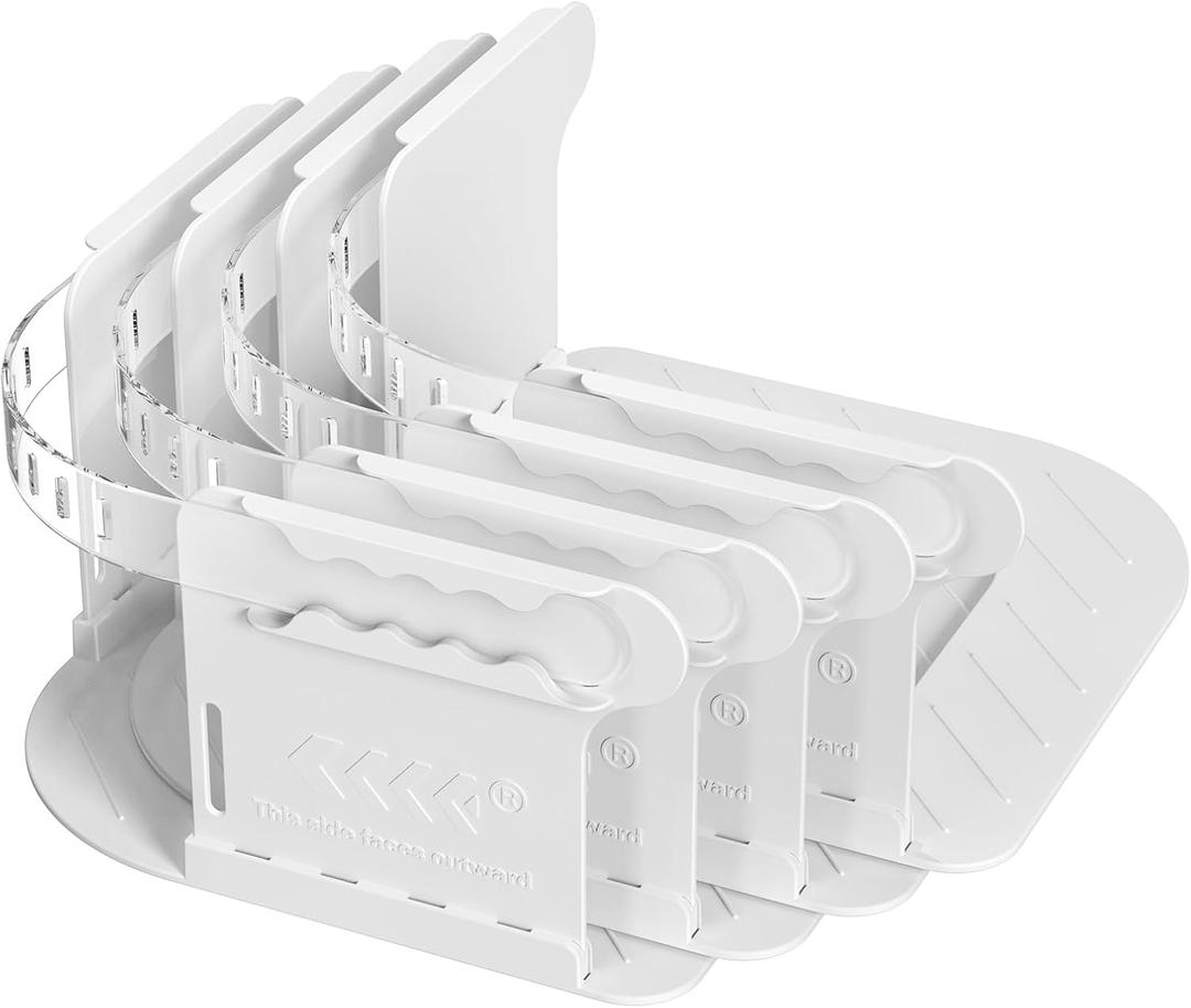 Bed Sheet Holders for Corners Keep Sheets Firm & Tight, Secure Fitted Sheet Holders for Corners, Sheet Fasteners with Lock Straps, Durable Bedding Clips (4Pack, White)