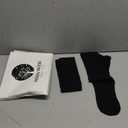 Moon Wood Women Thigh High Socks Extra Long Cotton Knit Warm Thick Tall Long Boot Stockings Leg Warmers (One Size, 1 Black)