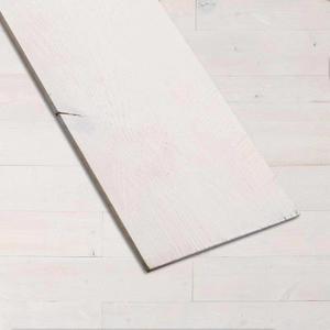 KASARO 9-Piece Peel and Stick Wood Panels for Interior Wall Decor, Long Real Solid Shiplap Accent Adhesive Planks for DIY Project, 11 sq. ft, Wood White, 5" x 35"