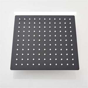 Matte Black Chrome Ultrathin Rainfall Shower Head Bathroom Accessories Stainless Steel Shower Heads