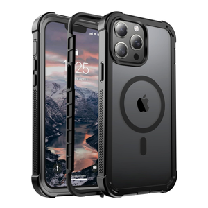 Magnetic for iPhone 13 Pro Max Case, [Compatible with MagSafe][Military Grade Drop Protection][Heavy Duty Protection][Non-Slip][Shockproof] with 2-Layer Durable Bumper Phone Case 6.7''-Black