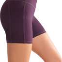 Yvette Biker Shorts with Pockets for Women 3" / 4" / 6" / 8" Tummy Control High Waist Running Workout Gym Yoga Shorts (M)