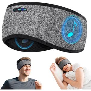 Sleep Headphones Bluetooth 6.0 Headband, 20H Playtime Headband Headphones with HD Stereo Speakers, Sports Wireless Earphones for Side Sleepers Workout Yoga Travel Meditation, Gifts for Women Men