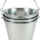 5-Quart Galvanized Pail Beer Bucket 9x9x7 inches (Pack of 3)