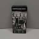 CHARMKING Compression Socks for Women & Men Circulation (3 Pairs) 15-20 mmHg is Best Support for Athletic Running Cycling (Large-X-Large, 02 Black/White/Nude)