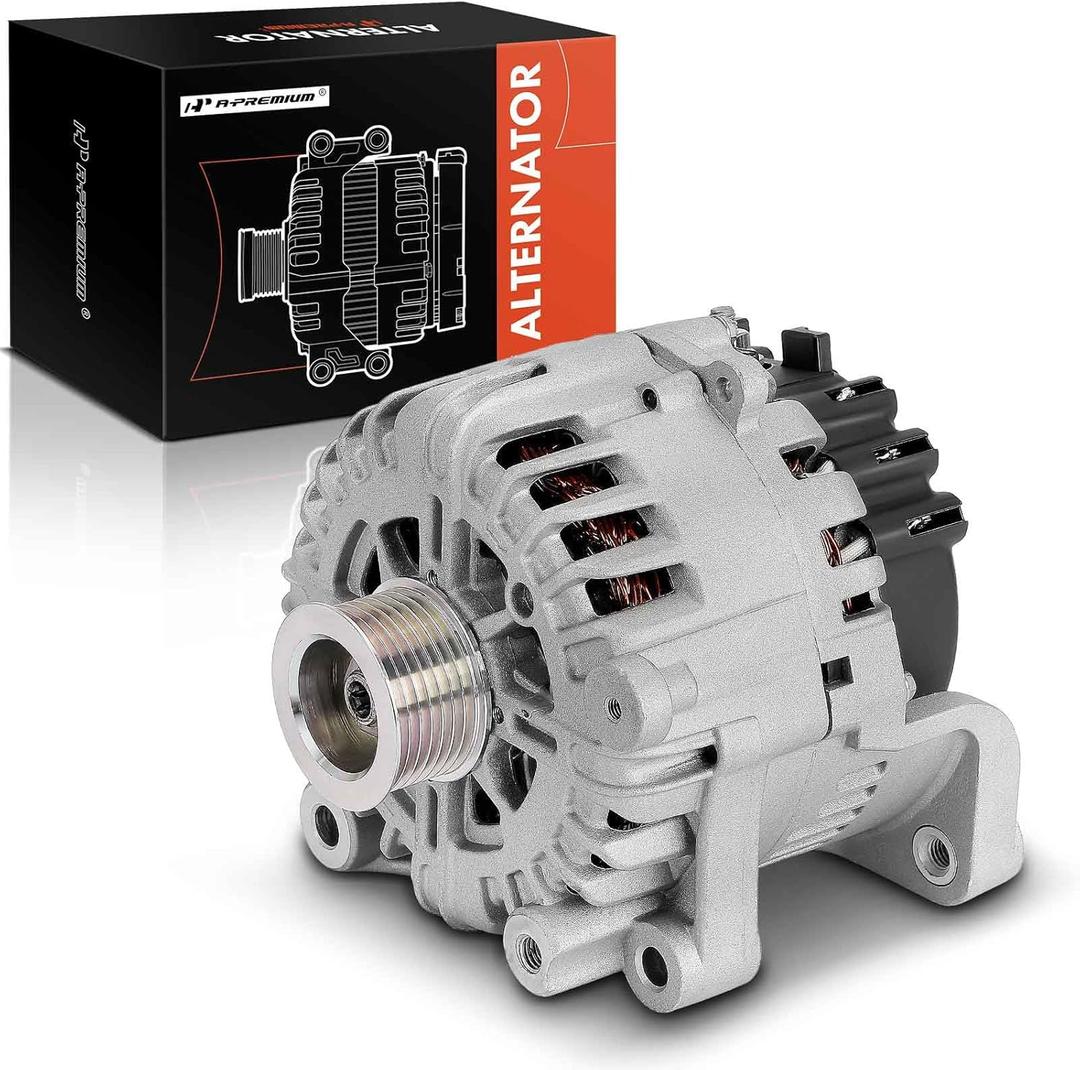 A-Premium Alternator Compatible with BMW E70 Series X5 2007 2008 2009 2010 4.8L, 12V 180A 7-Groove Pulley Clockwise, Replace# TG17C036, 12-31-7-561-004