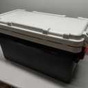 IRIS USA 2-Pack 15 Gallon Lockable Storage Trunk TrailBox, Dark Gray/Gray