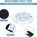 Starfish Scallop Ocean Theme Mahjong Mat (31.5" x 31.5") with Black Carrying Bag, Anti-Slip, Noise-Reducing Mahjong Rubber Mat for Mahjong/Poker/Board Games/Card Games/Dominoes, 32.4 inches x 32.4 inches