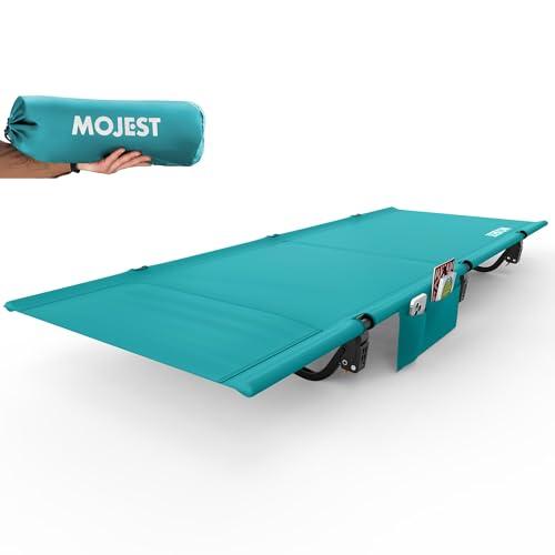 Mojest Ultralight Camping Cot for Adults, Portable Folding Camping Bed, Supports 350 lbs - Lightweight for Travel, Camping, Hiking, Backpacking, Mountaineering (Blue) : Sports & Outdoors