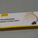 Glocusent Super Bright Eye-Caring Music Stand Light, Clip-on Piano Lamp with 3 Colors & 5 Brightness Levels, 57 LEDs, USB-C Rechargeable, Lasts up to 140 Hrs, Perfect for Piano & Sheet Music