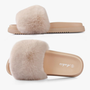 Ankis Black Pink Grey Camel Fur Slides-Cute Chic Versatile Pretty Soft Platform Slides, Open Toe, Non-slip Womens House Fluffy Slippers, Fuzzy Slippers for Women Indoor Outdoor, All Seasons (9)