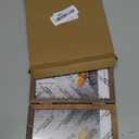 AEVETE 4x6 Picture Frames Double Hinged Wood Folding Photo Frames Vertical with Plexiglass Front, Brown