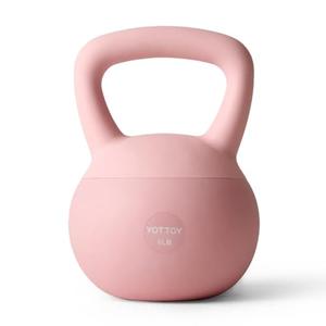 YOTTOY Soft Kettlebell,Kettlebell Anti-Slip Grip Weight for Home Workouts, Kettlebells Set Strength and Safety Guaranteed (Pink, 6 LB)