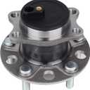 KUSATEC 512332 Rear Wheel Bearing and Hub Assembly Compatible with Chrysler 200 2011-2014/Sebring 2007-2010;Dodge Avenger 2008-2014/Caliber 2007-2012;Jeep Compass Patriot 2007-2017, 5 Lug w/ABS