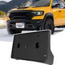 Heavy-Duty ABS Front License Plate Bracket  License Plate Holder & Frame Compatible with Dodge RAM 2018-2024, Quick Installation with Screws, Vibration Dampening & Rust-Proof Design,Carbon Fiber