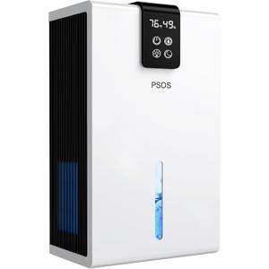 Dehumidifier, Dehumidifiers for Home 98 OZ Water Tank (1000 sq.ft) Quiet dehumidifier for Bedroom Bathroom with Auto Shut Off, Humidity monitoring, Portable Dehumidifier for Basement (White021)