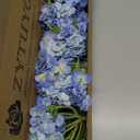 20in 4PCS Faux Blue Hydrangea Artificial Flowers Lifelike Latex Hydrangeas Faux Flower Heads Real Touch Fake Bouquet with Stem for Silk Floral DIY Home Office Party Table Decor