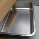 Kirecoo Stainless Steel Litter Box, Large Low Entry Metal Cat Pan Box, Indoor Litter Tray, Non Stick, No Smell, Easy to Clean, Pet Toilet Supplies for Cats