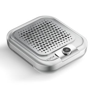 L'UGX Professional Nail Dust Collector for Acrylic Nails with 2 Reusable Filters,10-Gear Powerful Nail Vacuum Drill Duster Collector Extractor for Nail Salon & Home Use,Low Noise Chrome