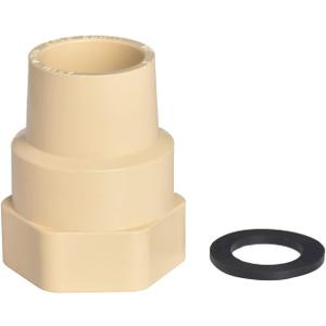 3/4" 10pcs CPVC Female Coupling Thread to Slip (Socket) Pipe Fittings Adapter With Rubber Gasket Beige (3/4 inch)
