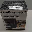 Elite Gourmet EHC-5055 Automatic 5-Cup Brew & Drip Coffee Maker with Pause N Serve Reusable Filter, On/Off Switch, Water Level Indicator (Black)