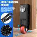 Magnetic Door Stopper with Anti-Droop Design - Heavy Duty Cold Rolled Steel and Nylon Door Stop, Drill Hole Installation, Suitable for Wall and Floor mounting (2, Black)