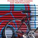 DELSWIN Security Steel Cable with Loops - 12mm (1/2 inch) Thick 4FT Heavy Duty Bike Lock Cable Vinyl Coated Braided Cables for U-Lock and Padlock