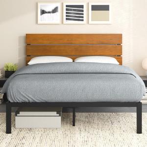 ZINUS Paul Metal and Bamboo Platform Bed Frame, Wood Slat Support, No Box Spring Needed, Easy Assembly, Twin