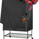 Bird Universal Pet Cage Cover, Pets Product Universal Birdcage Cover, Water-Proof Good Night Black-Out Birdcage Covers, for Parrot Parakeet Small Animal Sleeping, Black, 33L x 23W x 41H inches