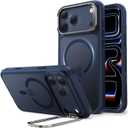 ESR for iPhone 17 Pro Max Case with Stash Stand, Compatible with MagSafe, Military-Grade Drop Protection Magnetic Phone Case, Scratch-Resistant Back Cover,Frosted Blue