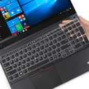 Keyboard Cover for 15.6" Lenovo ThinkPad E15 Gen 4/3/2, ThinkPad L15 Gen 2/1, ThinkPad T15 T15p T15g P15 P15s P15v Gen 3/2/1, ThinkPad E580 E590 E595 L580 L590 P52 P53 P72 P73 T570 T575 T580 T590 -BK (Black)