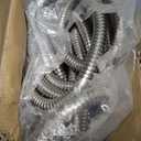 Stainless Steel Garden Hose 50ft Heavy Duty Metal Water Hoses with 10 Function Water Hose Nozzles for Yard Outdoor