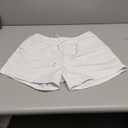 Womens Shorts - SweatShorts Workout Gym Shorts for Women Trendy Fashion Athletic Casual Summer Lounge Sweat Bermuda (Small, White)