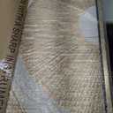 24"x48" Framed White and Gold Abstract Textured Wall Art, Circle Block Minimalist Pictures Canvas Wall Deco for Living Room Bedroom Office Gallery